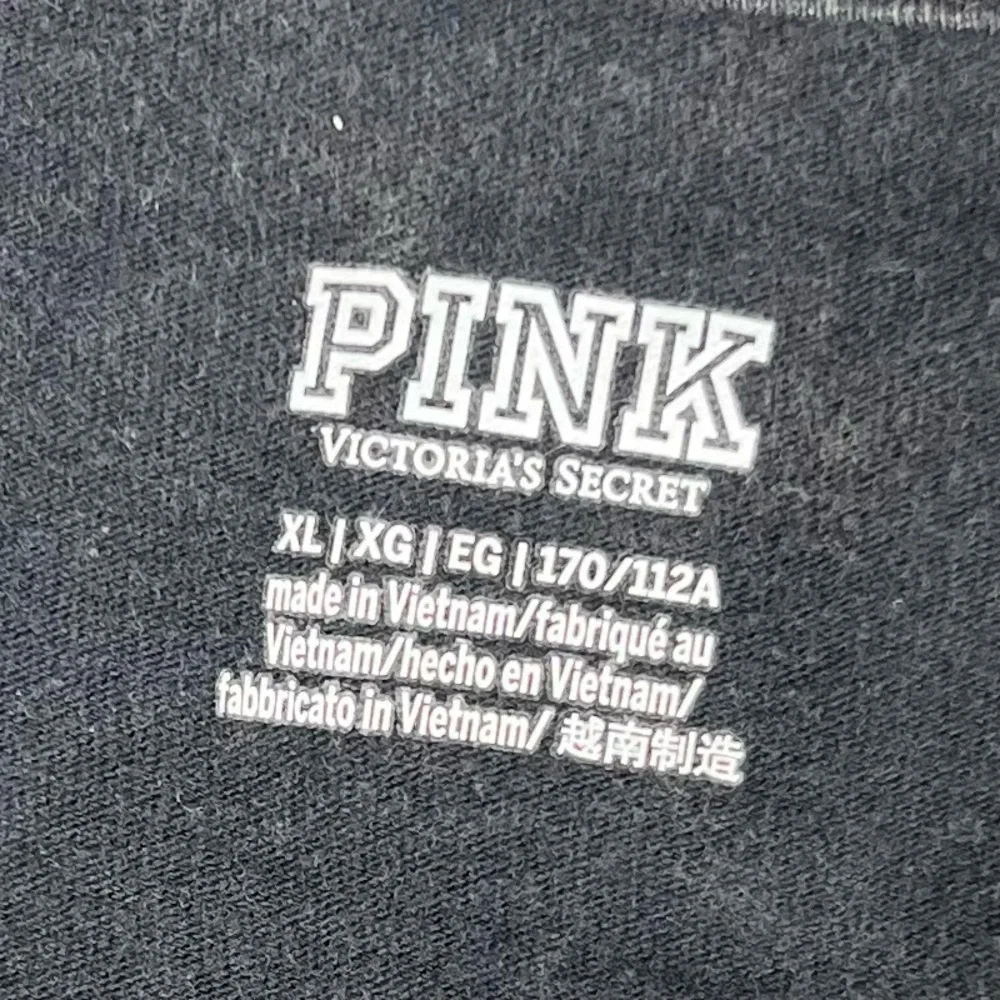 PINK Victoria’s Secret Women’s XL Grey Cotton Tee Boxy Henley T Shirt